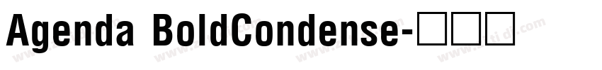 Agenda BoldCondense字体转换